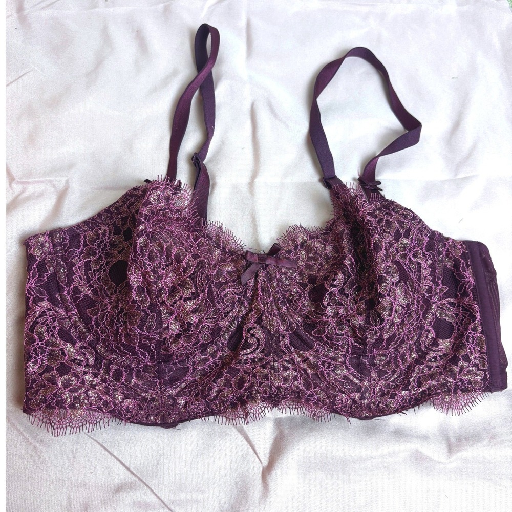 Victoria's Secret Dream Angels Purple Lace Push Up Bra 36C